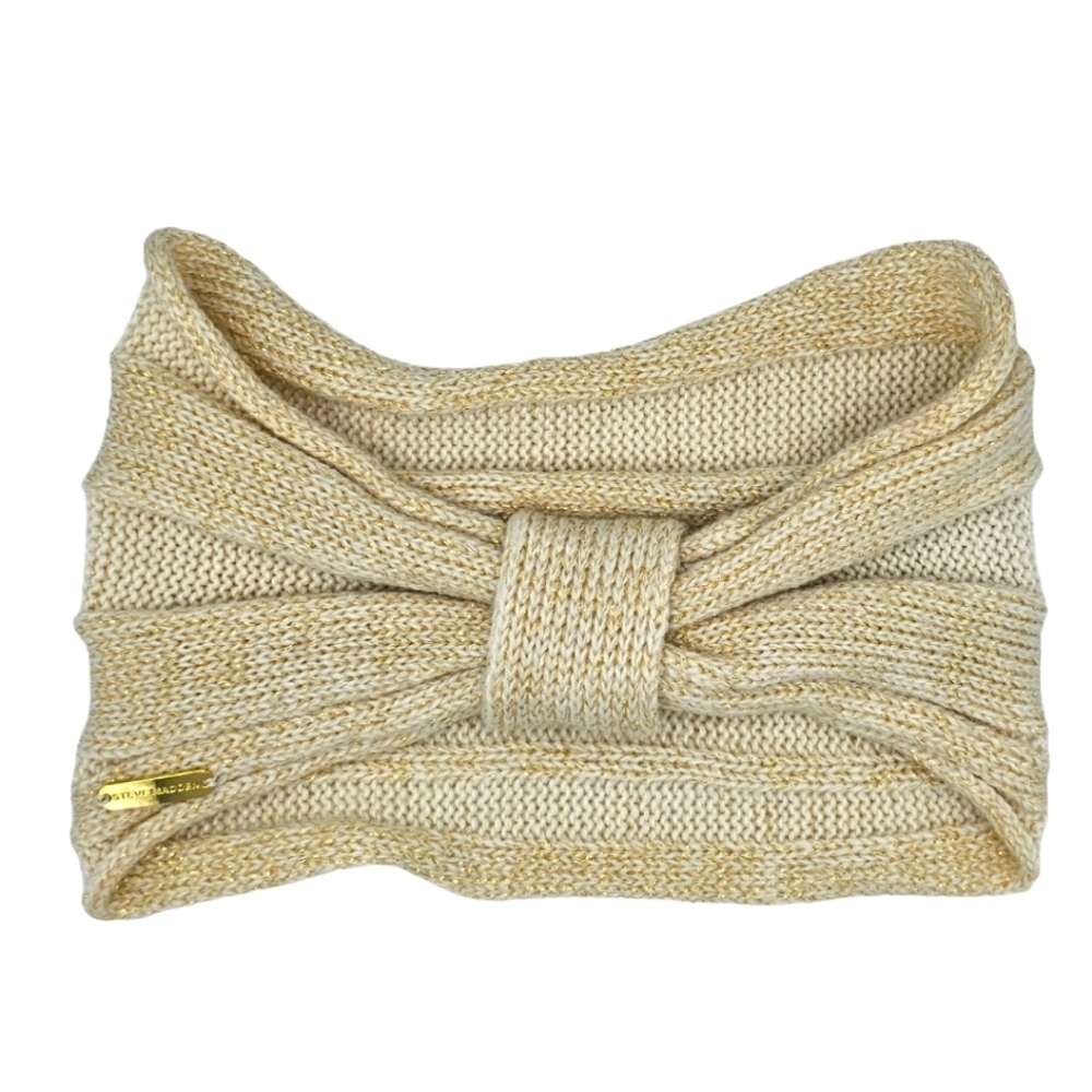 Steve Madden Creme Knit Headband One Size